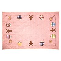Gingerbread Cottage Large Floor Quilt by Win Green