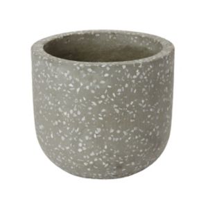 GoodHome Griffin Speckled Circular Plant Pot (Dia)16Cm