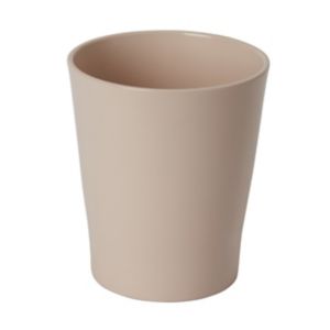 GoodHome Peach Whip Ceramic Round Plant Pot (Dia)13.6Cm