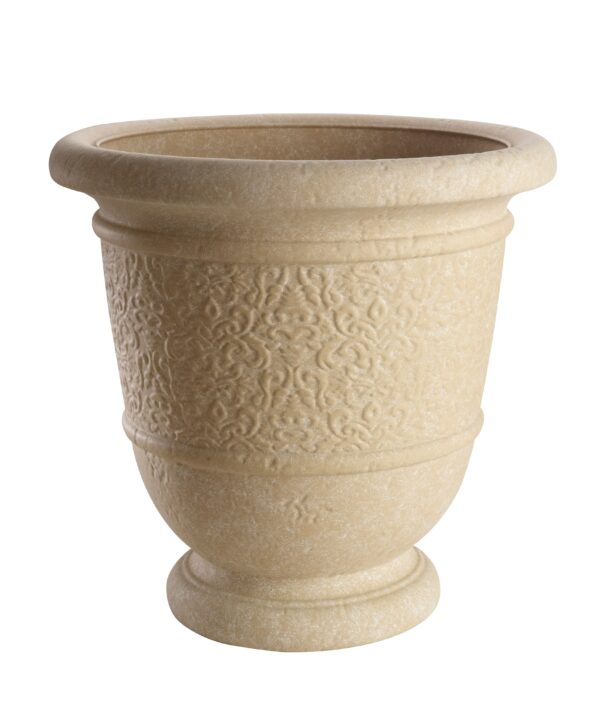 Grosfillex Westminster Round Plastic Sandstone Painted Plant Pot (Dia)500mm