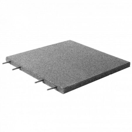 Gummiflise 50x50x3 cm grå NORDIC PLAY Active 30 m2 - 120 stk. - 810-177