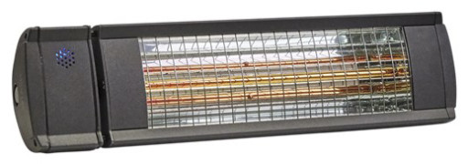 Heat1 infrarød terrassevarmer m/fjernbetjening, 500-1500W, antrasit