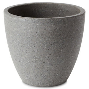 Hoa Dark grey Concrete effect Fibreclay Round Plant pot (Dia)41cm