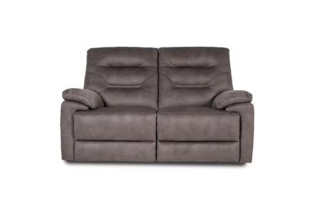 Illinois 2 Seater Pecan Fabric Manual Reclining Sofa