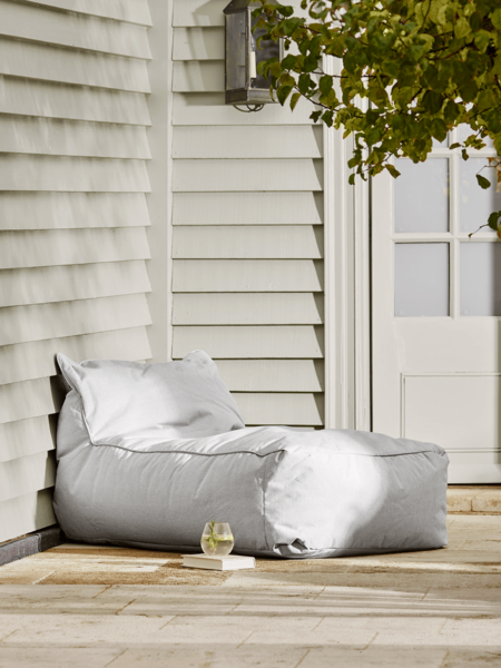 Indoor Outdoor Beanbag Lounger - Soft Grey