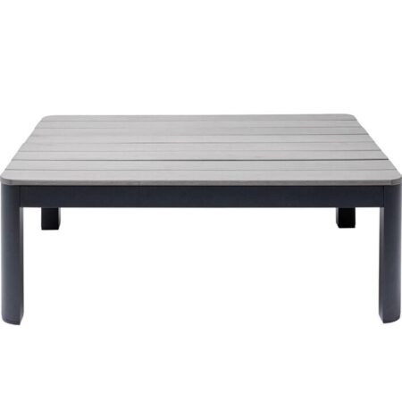 KARE DESIGN Holiday Black multifunktionelt havebord/bord med bænk - polywood og aluminium (90x71)