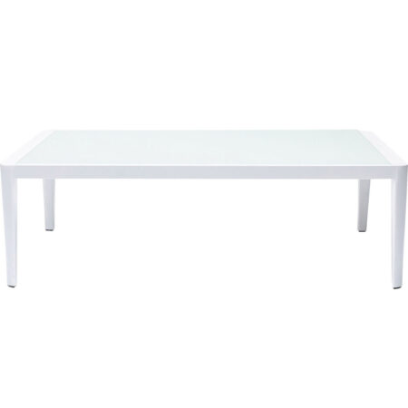 KARE DESIGN Tiki havebord, rektangulær - klar glas og hvid aluminium (108x59)