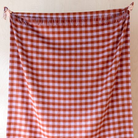 Lambswool plaid, Rust and Lilac Gingham