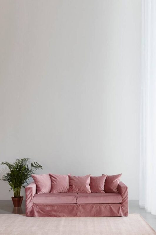 MARSEILLE sofa 3-pers. Støvrosa