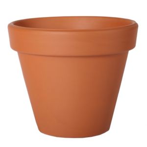 Mega Ceramics Vaso Round Terracotta Plant Pot (H)185mm (Dia)220mm