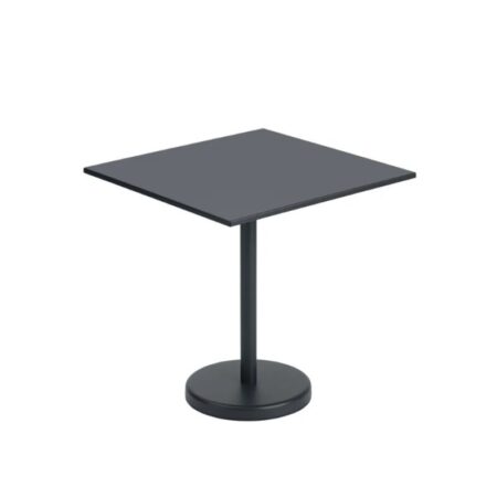 Muuto Linear cafébord, firkantet (Sort), stål