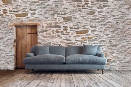 Nkuku Deni Grand Sofa | Production Furniture | Cream | 78 x 225 x 110 cm