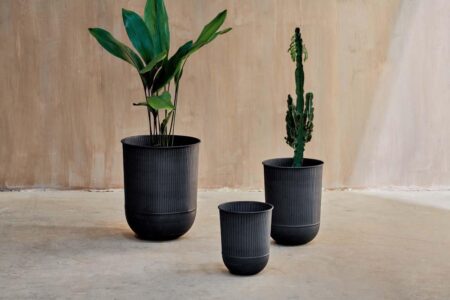Nkuku Kampar Recycled Planter | Vases & Planters | Charcoal | Large