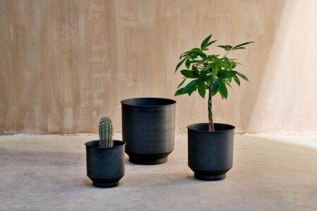 Nkuku Pomo Recycled Planter | Vases & Planters | Charcoal | Medium