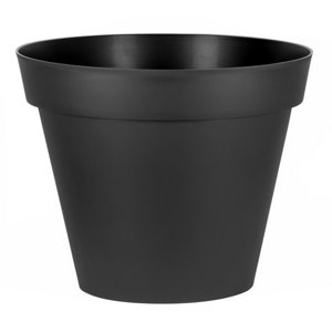Nurgul Dark grey Plastic Plant pot (Dia)100cm