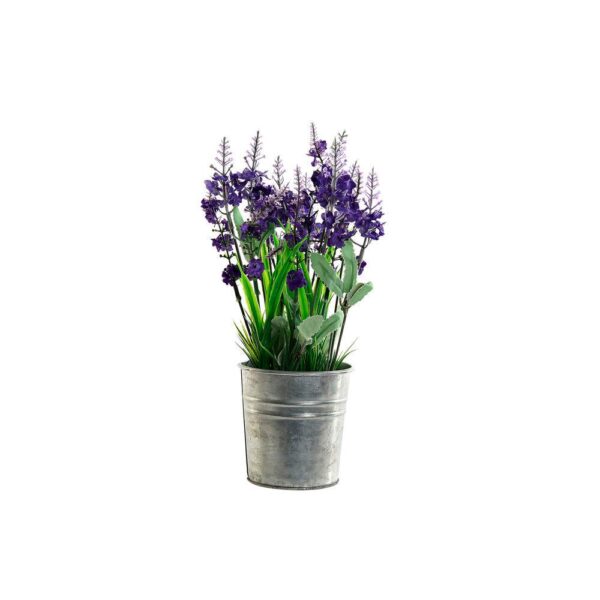 Plant pot DKD Home Decor Green Metal Cloth Lilac (18 x 18 x 28 cm)