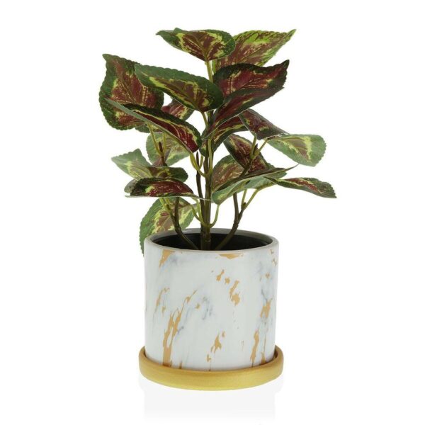 Plant pot Versa Marble Ceramic (11,5 x 10,8 x 11,5 cm)
