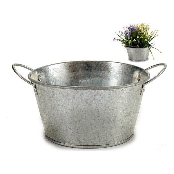 Plant pot zinc Silver