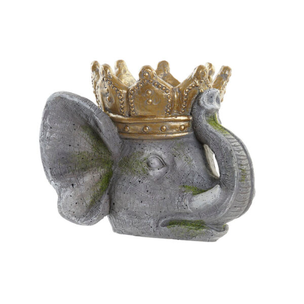 Planter DKD Home Decor Grey Elephant Golden Magnesium (38 x 31,2 x 28,3 cm)