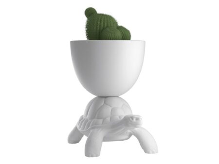 QEEBOO - TURTLE CARRY PLANTER WHITE