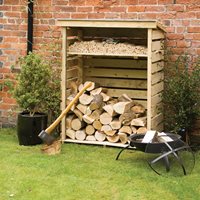 Rowlinson Small Garden Log Store in Natural Timber