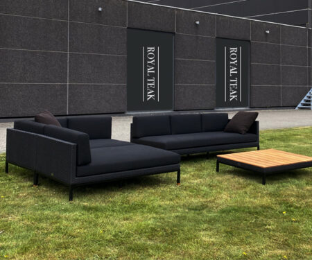 Royal Teak Sistema Lounge Sofa - Black Weave