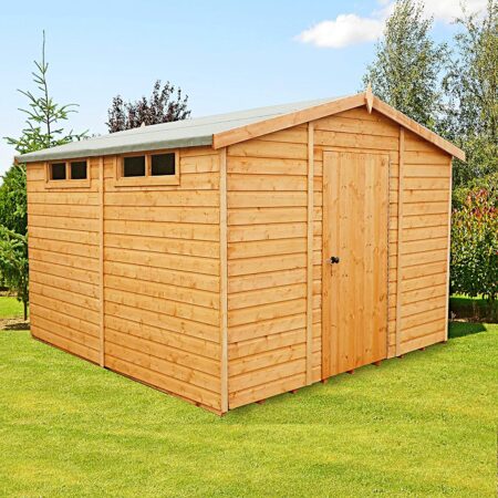 Shire Security 10 x 10 Shiplap Tongue and Groove Dip Treated Garden Shed