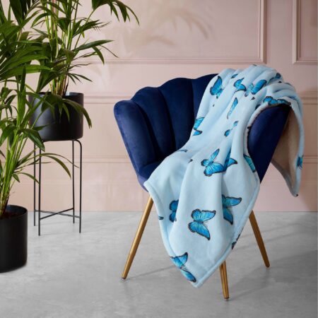 Skinny Dip Butterfly Blue Throw Blue
