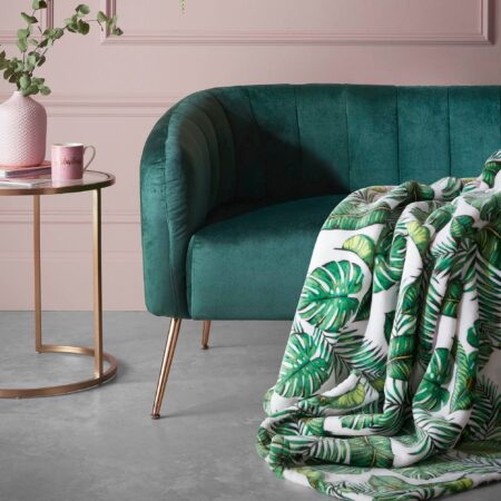 Skinny Dip Dominica Throw Green and White