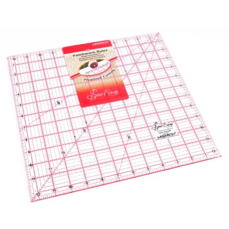 Square Quilting Rule White/Pink
