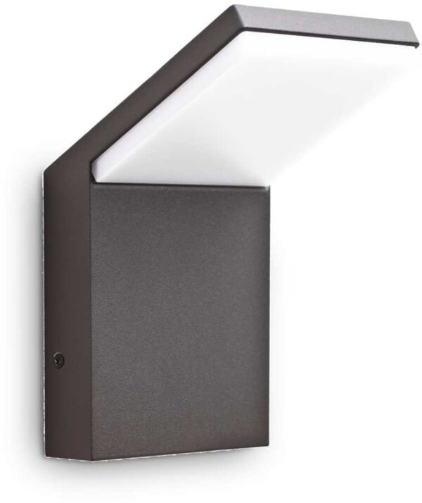 Style, Udendørs væglampe, Ap, aluminium by Ideal Lux (H: 17 cm. x B: 10 cm. x L: 10 cm., Antracit)