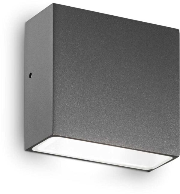 Tetris-1, Udendørs væglampe, Ap1, aluminium by Ideal Lux (H: 9 cm. x B: 4 cm. x L: 10 cm., Antracit)