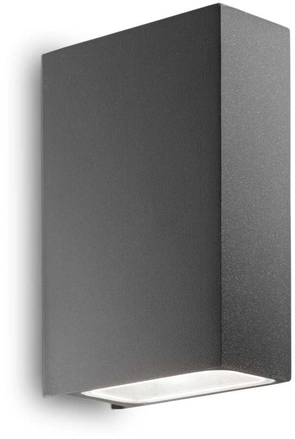 Tetris-2, Udendørs væglampe, Ap2, aluminium by Ideal Lux (H: 13 cm. x B: 9 cm. x L: 4 cm., Antracit)