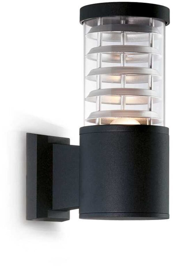 Tronco, Udendørs væglampe, Ap1, aluminium by Ideal Lux (H: 25 cm. x B: 18 cm. x L: 11 cm., Sort)