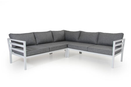 Weldon sofagruppe Hvid med grå hynde 2 st 2-personers ende & hjørne