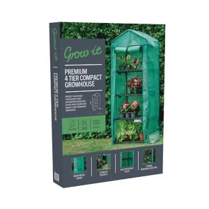 Westland Plastic Grow It Premium 4 Tier Compact Growhouse Green