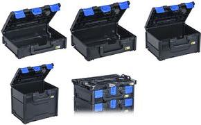 allit opbevaringsboks EuroPlus MetaBox 340, sort/blå af ABS plast, sikkert koblingssystem til hurtig - 1 stk (454440)